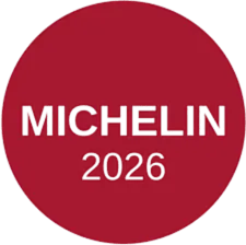 Roter Kreis mit dem Text 'MICHELIN 2026'